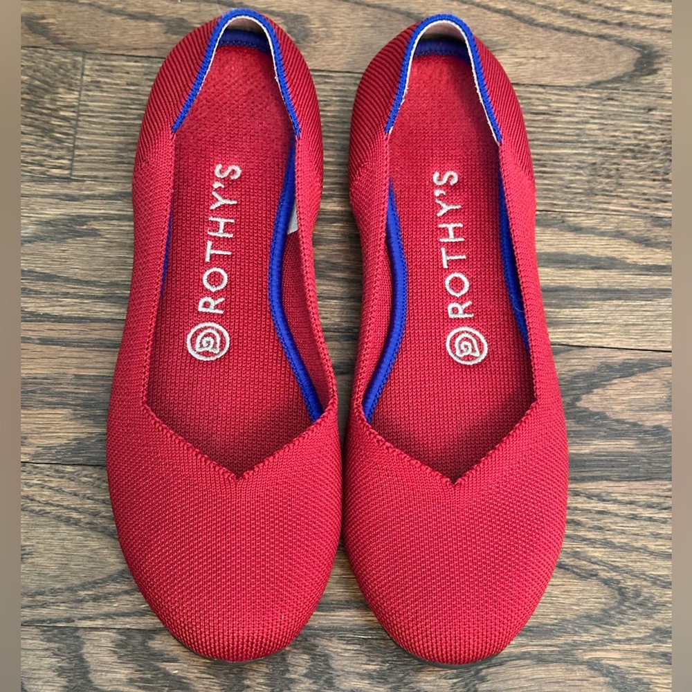 Rothy's Red and Blue Women's Shoes